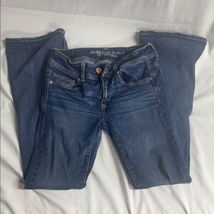 American Eagle Outfitters Women's Dark Blue Bootcut Jeans